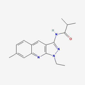 molecular formula C17H20N4O B7704863 N-(1-ethyl-7-methylpyrazolo[3,4-b]quinolin-3-yl)-2-methylpropanamide CAS No. 714228-74-7