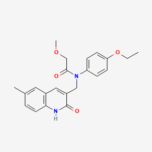 molecular formula C22H24N2O4 B7704872 N-(4-ethoxyphenyl)-N-((2-hydroxy-6-methylquinolin-3-yl)methyl)-2-methoxyacetamide 
