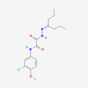molecular formula C16H22ClN3O3 B7704879 N-(3-chloro-4-methoxyphenyl)-N'-(heptan-4-ylideneamino)oxamide 