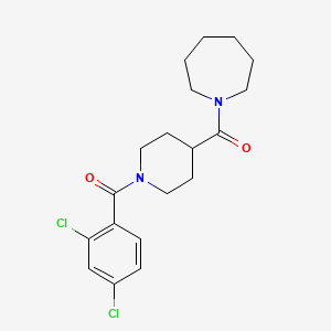 molecular formula C19H24Cl2N2O2 B7705071 Azepan-1-yl-[1-(2,4-dichlorobenzoyl)piperidin-4-yl]methanone 