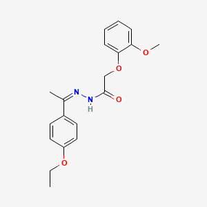 molecular formula C19H22N2O4 B7705251 N-[(Z)-1-(4-ethoxyphenyl)ethylideneamino]-2-(2-methoxyphenoxy)acetamide 