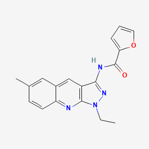molecular formula C18H16N4O2 B7705287 N-(1-ethyl-6-methylpyrazolo[3,4-b]quinolin-3-yl)furan-2-carboxamide CAS No. 714939-97-6