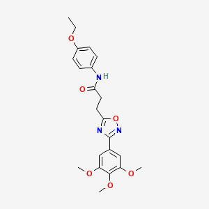 molecular formula C22H25N3O6 B7705343 N-(4-ethoxyphenyl)-3-[3-(3,4,5-trimethoxyphenyl)-1,2,4-oxadiazol-5-yl]propanamide 