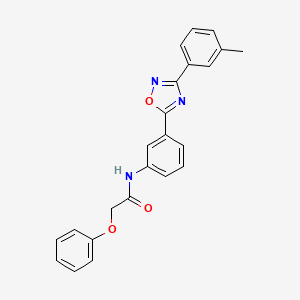 molecular formula C23H19N3O3 B7705360 N-{3-[3-(3-methylphenyl)-1,2,4-oxadiazol-5-yl]phenyl}-2-phenoxyacetamide 
