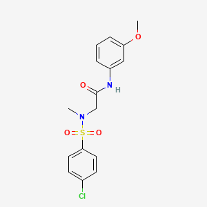 molecular formula C16H17ClN2O4S B7705413 N-(3-methoxyphenyl)-2-(N-methyl-4-chlorobenzenesulfonamido)acetamide 