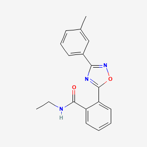 molecular formula C18H17N3O2 B7705477 N-ethyl-2-[3-(3-methylphenyl)-1,2,4-oxadiazol-5-yl]benzamide 