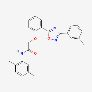 molecular formula C25H23N3O3 B7705495 N-(2,5-dimethylphenyl)-2-{2-[3-(3-methylphenyl)-1,2,4-oxadiazol-5-yl]phenoxy}acetamide 