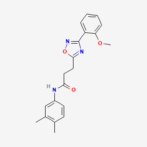 molecular formula C20H21N3O3 B7705702 N-(3,4-dimethylphenyl)-3-[3-(2-methoxyphenyl)-1,2,4-oxadiazol-5-yl]propanamide 