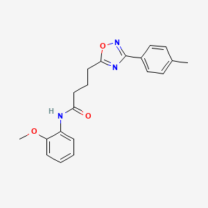 molecular formula C20H21N3O3 B7705741 N-(2-methoxyphenyl)-4-[3-(4-methylphenyl)-1,2,4-oxadiazol-5-yl]butanamide 