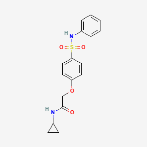 molecular formula C17H18N2O4S B7705777 N-cyclopropyl-2-[4-(phenylsulfamoyl)phenoxy]acetamide 