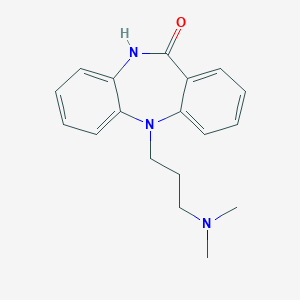 molecular formula C18H21N3O B077058 5-(3-(Dimethylamino)propyl)-5,10-dihydro-11H-dibenzo(b,e)(1,4)diazepin-11-one CAS No. 13450-72-1