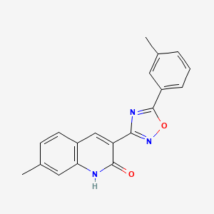 molecular formula C19H15N3O2 B7705843 7-Methyl-3-[5-(3-methylphenyl)-1,2,4-oxadiazol-3-yl]quinolin-2-ol 