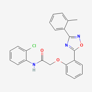 molecular formula C23H18ClN3O3 B7706028 N-(2-chlorophenyl)-2-{2-[3-(2-methylphenyl)-1,2,4-oxadiazol-5-yl]phenoxy}acetamide 