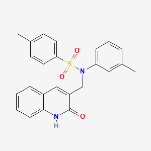 molecular formula C24H22N2O3S B7706036 N-[(2-HYDROXYQUINOLIN-3-YL)METHYL]-4-METHYL-N-(3-METHYLPHENYL)BENZENE-1-SULFONAMIDE 