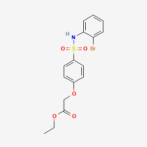 molecular formula C16H16BrNO5S B7706077 Ethyl 2-[4-[(2-bromophenyl)sulfamoyl]phenoxy]acetate 