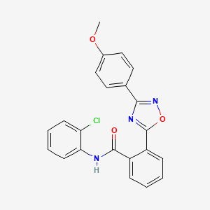 molecular formula C22H16ClN3O3 B7706113 N-(2-chlorophenyl)-2-[3-(4-methoxyphenyl)-1,2,4-oxadiazol-5-yl]benzamide 