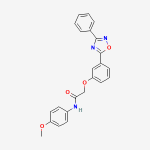 molecular formula C23H19N3O4 B7706130 N-(4-methoxyphenyl)-2-[3-(3-phenyl-1,2,4-oxadiazol-5-yl)phenoxy]acetamide 
