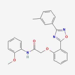 molecular formula C24H21N3O4 B7706274 N-(2-methoxyphenyl)-2-{2-[3-(3-methylphenyl)-1,2,4-oxadiazol-5-yl]phenoxy}acetamide 