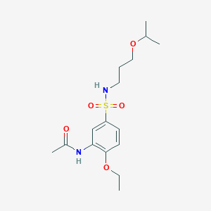molecular formula C16H26N2O5S B7706361 N-(2-ethoxy-5-{[3-(propan-2-yloxy)propyl]sulfamoyl}phenyl)acetamide 