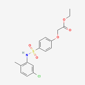 molecular formula C17H18ClNO5S B7706478 Ethyl 2-[4-[(5-chloro-2-methylphenyl)sulfamoyl]phenoxy]acetate 