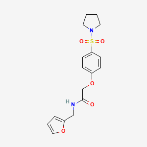 molecular formula C17H20N2O5S B7706577 N-Furan-2-ylmethyl-2-[4-(pyrrolidine-1-sulfonyl)-phenoxy]-acetamide 