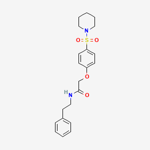 molecular formula C21H26N2O4S B7706735 N-(2-phenylethyl)-2-[4-(piperidin-1-ylsulfonyl)phenoxy]acetamide 