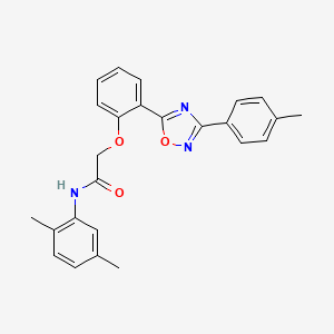 molecular formula C25H23N3O3 B7706867 N-(2,5-dimethylphenyl)-2-{2-[3-(4-methylphenyl)-1,2,4-oxadiazol-5-yl]phenoxy}acetamide 