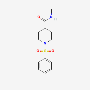 molecular formula C14H20N2O3S B7706945 N-methyl-1-(4-methylphenyl)sulfonylpiperidine-4-carboxamide 