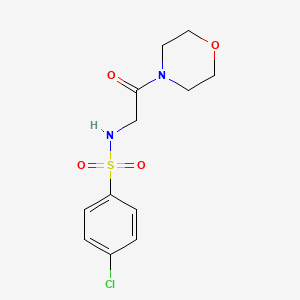 molecular formula C12H15ClN2O4S B7706960 4-chloro-N-(2-morpholin-4-yl-2-oxoethyl)benzenesulfonamide 
