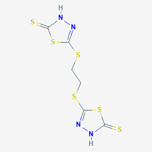 molecular formula C6H6N4S6 B077070 5-([2-[(5-Mercapto-1,3,4-thiadiazol-2-YL)thio]ethyl]thio)-1,3,4-thiadiazole-2-thiol CAS No. 10486-54-1