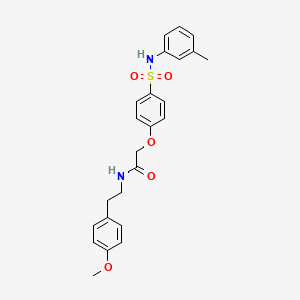 molecular formula C24H26N2O5S B7707022 N-[2-(4-methoxyphenyl)ethyl]-2-[4-[(3-methylphenyl)sulfamoyl]phenoxy]acetamide 
