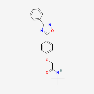 molecular formula C20H21N3O3 B7707084 N-tert-butyl-2-[4-(3-phenyl-1,2,4-oxadiazol-5-yl)phenoxy]acetamide 