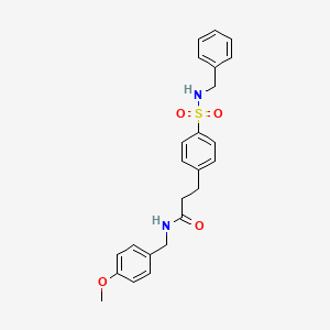 molecular formula C24H26N2O4S B7707174 3-[4-(benzylsulfamoyl)phenyl]-N-(4-methoxybenzyl)propanamide 