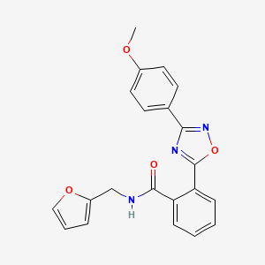 molecular formula C21H17N3O4 B7707178 N-(furan-2-ylmethyl)-2-[3-(4-methoxyphenyl)-1,2,4-oxadiazol-5-yl]benzamide 