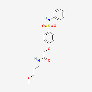 molecular formula C18H22N2O5S B7707208 N-(3-methoxypropyl)-2-[4-(phenylsulfamoyl)phenoxy]acetamide 