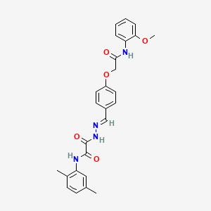 molecular formula C26H26N4O5 B7707367 N-(2,5-dimethylphenyl)-2-[(2E)-2-(4-{2-[(2-methoxyphenyl)amino]-2-oxoethoxy}benzylidene)hydrazinyl]-2-oxoacetamide 