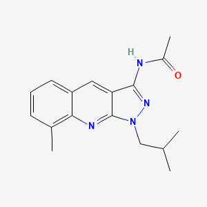 molecular formula C17H20N4O B7707389 N-(1-isobutyl-8-methyl-1H-pyrazolo[3,4-b]quinolin-3-yl)acetamide 