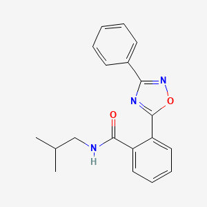 molecular formula C19H19N3O2 B7707391 N-(2-methylpropyl)-2-(3-phenyl-1,2,4-oxadiazol-5-yl)benzamide 
