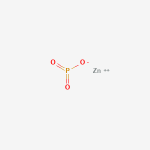 molecular formula H3O4PZn B077074 Phosphonic acid, zinc salt (1:1) CAS No. 14332-59-3