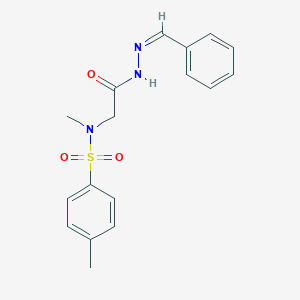 molecular formula C17H19N3O3S B7707459 N-[(Z)-benzylideneamino]-2-[methyl-(4-methylphenyl)sulfonylamino]acetamide 
