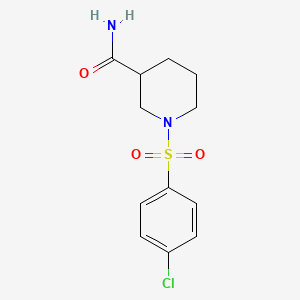 molecular formula C12H15ClN2O3S B7707468 1-(benzenesulfonyl)-N-[3-(propan-2-yloxy)propyl]piperidine-3-carboxamide 