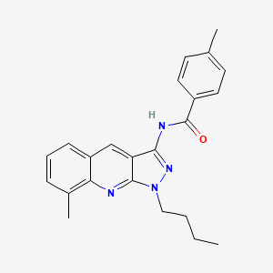 molecular formula C23H24N4O B7707510 N-(1-butyl-8-methyl-1H-pyrazolo[3,4-b]quinolin-3-yl)-4-methylbenzamide 