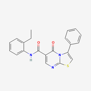 molecular formula C21H17N3O2S B7707521 N-(3-fluorophenyl)-2-{N-[(4-methylphenyl)methyl]benzenesulfonamido}acetamide 