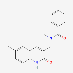 molecular formula C20H20N2O2 B7707571 N-ethyl-N-((2-hydroxy-6-methylquinolin-3-yl)methyl)benzamide 