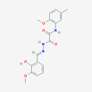molecular formula C18H19N3O5 B7707613 N-(3-chloro-4-methoxyphenyl)-1-{N'-[(E)-(2-hydroxynaphthalen-1-yl)methylidene]hydrazinecarbonyl}formamide 