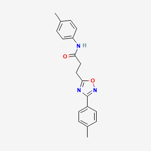 molecular formula C19H19N3O2 B7707631 N-(4-methylphenyl)-3-[3-(4-methylphenyl)-1,2,4-oxadiazol-5-yl]propanamide 