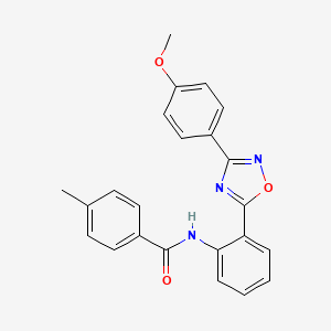molecular formula C23H19N3O3 B7707636 N-{2-[3-(4-methoxyphenyl)-1,2,4-oxadiazol-5-yl]phenyl}-4-methylbenzamide 
