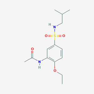 molecular formula C14H22N2O4S B7707639 N-{2-ethoxy-5-[(2-methylpropyl)sulfamoyl]phenyl}acetamide 