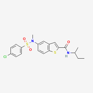 molecular formula C20H21ClN2O3S2 B7707703 N-(sec-butyl)-5-(4-chloro-N-methylphenylsulfonamido)benzo[b]thiophene-2-carboxamide 