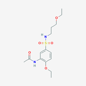 molecular formula C15H24N2O5S B7707715 N-{2-ethoxy-5-[(3-ethoxypropyl)sulfamoyl]phenyl}acetamide 